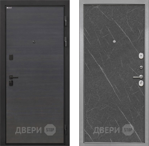 Входная металлическая Дверь Интекрон (INTECRON) Профит Black Эковенге Гладкая Гранит лава оникс в Солнечногорске