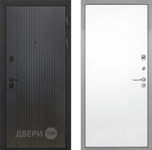 Входная металлическая Дверь Интекрон (INTECRON) Профит Black ФЛ-295 Гладкая Силк Сноу в Солнечногорске