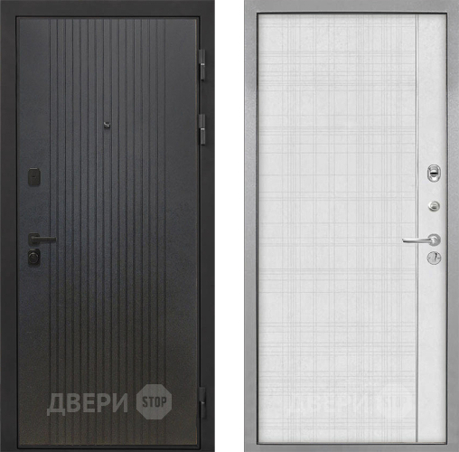 Дверь Интекрон (INTECRON) Профит Black ФЛ-295 В-07 с молдингом Лофт белый в Солнечногорске