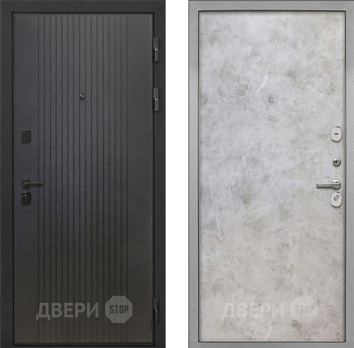 Входная металлическая Дверь Интекрон (INTECRON) Профит Black ФЛ-295 Гладкая Мрамор светлый в Солнечногорске