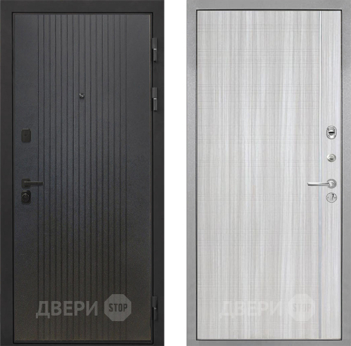 Входная металлическая Дверь Интекрон (INTECRON) Профит Black ФЛ-295 В-07 с молдингом Сандал белый в Солнечногорске