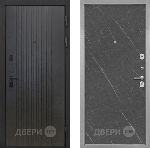 Дверь Интекрон (INTECRON) Профит Black ФЛ-295 Гладкая Гранит лава оникс в Солнечногорске