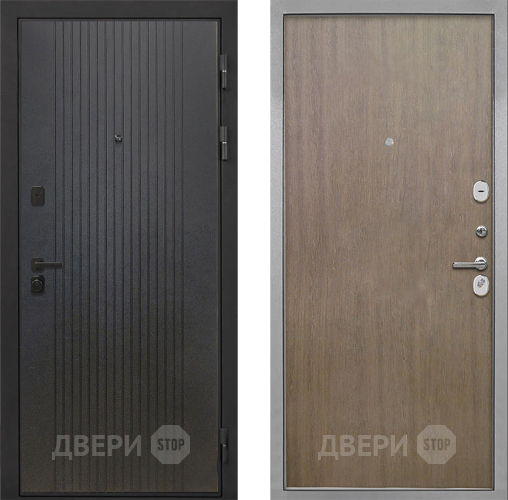 Входная металлическая Дверь Интекрон (INTECRON) Профит Black ФЛ-295 Гладкая шпон Венге коричневый в Солнечногорске