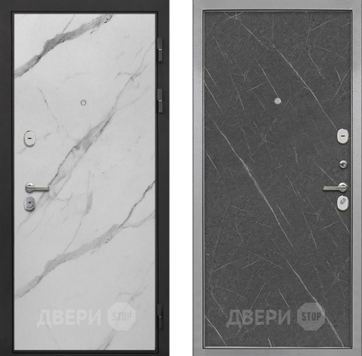 Входная металлическая Дверь Интекрон (INTECRON) Гектор Мрамор Арктик Гладкая Гранит лава оникс в Солнечногорске