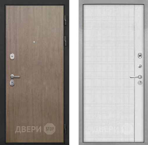 Входная металлическая Дверь Интекрон (INTECRON) Гектор Венге Коричневый В-07 с молдингом Лофт белый в Солнечногорске