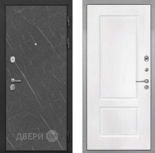 Входная металлическая Дверь Интекрон (INTECRON) Гектор Гранит Лава Оникс КВ-2 Белый матовый в Солнечногорске