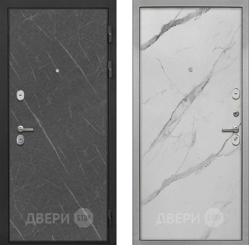Входная металлическая Дверь Интекрон (INTECRON) Гектор Гранит Лава Оникс Гладкая Мрамор натуральный арктик в Солнечногорске