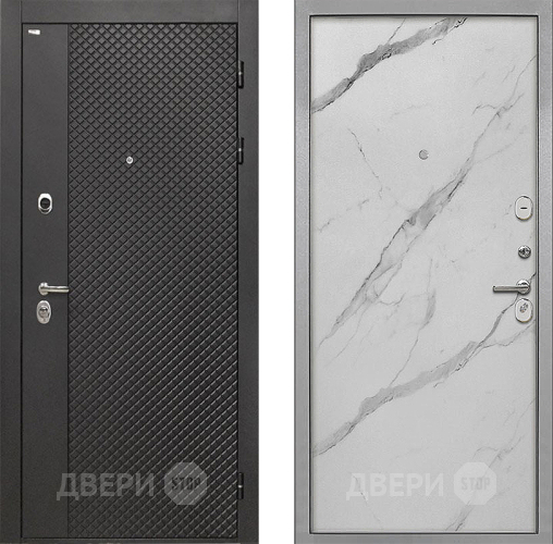 Дверь Интекрон (INTECRON) Олимпия Black 4К Гладкая Мрамор натуральный арктик в Солнечногорске