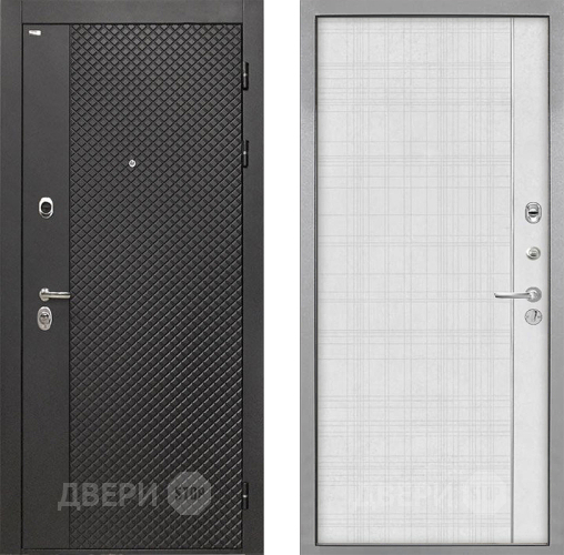 Дверь Интекрон (INTECRON) Олимпия Black 4К В-07 с молдингом Лофт белый в Солнечногорске
