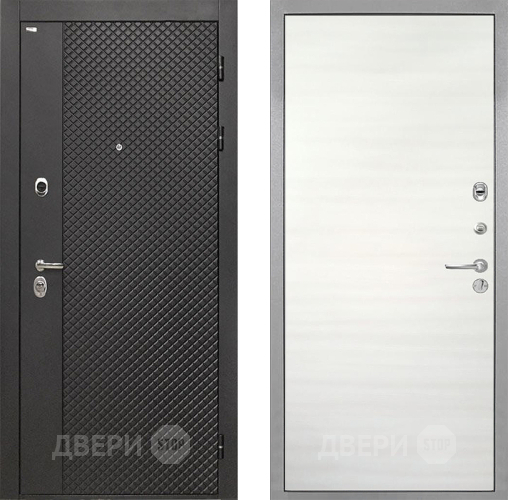 Входная металлическая Дверь Интекрон (INTECRON) Олимпия Black 4К Гладкая Дуб сильвер поперечный в Солнечногорске