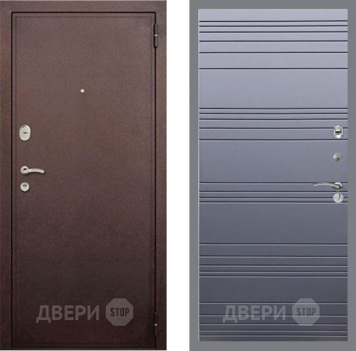 Дверь Рекс (REX) 2 Медный Антик Line Силк титан в Солнечногорске