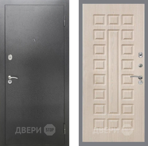 Дверь Рекс (REX) 2А Серебро Антик FL-183 Беленый дуб в Солнечногорске