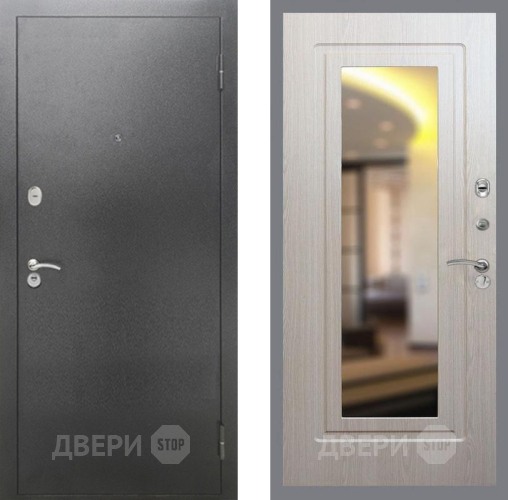 Дверь Рекс (REX) 2А Серебро Антик FLZ-120 Беленый дуб в Солнечногорске