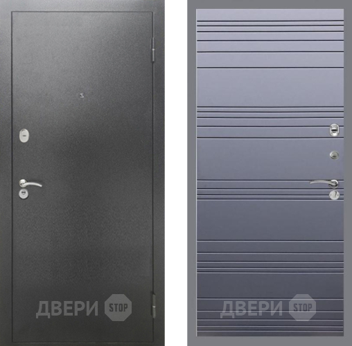 Дверь Рекс (REX) 2А Серебро Антик Line Силк титан в Солнечногорске