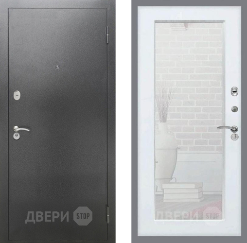 Дверь Рекс (REX) 2А Серебро Антик Зеркало Пастораль Силк Сноу в Солнечногорске