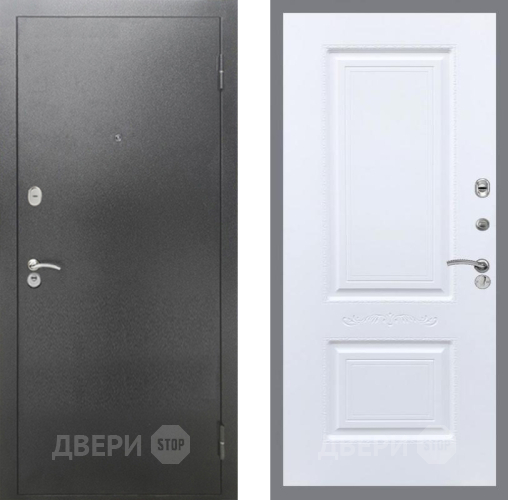 Входная металлическая Дверь Рекс (REX) 2А Серебро Антик Смальта Силк Сноу в Солнечногорске