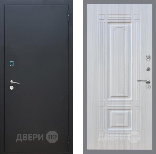 Дверь Рекс (REX) 1A Черный Муар FL-2 Сандал белый в Солнечногорске