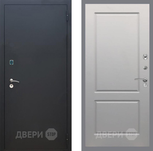 Дверь Рекс (REX) 1A Черный Муар FL-117 Грей софт в Солнечногорске