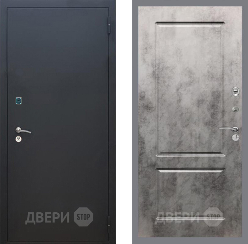 Дверь Рекс (REX) 1A Черный Муар FL-117 Бетон темный в Солнечногорске
