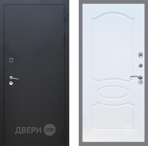 Дверь Рекс (REX) 1A Черный Муар FL-128 Белый ясень в Солнечногорске