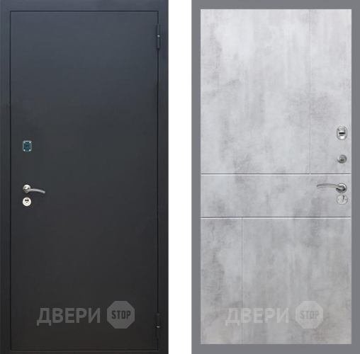 Дверь Рекс (REX) 1A Черный Муар FL-290 Бетон светлый в Солнечногорске