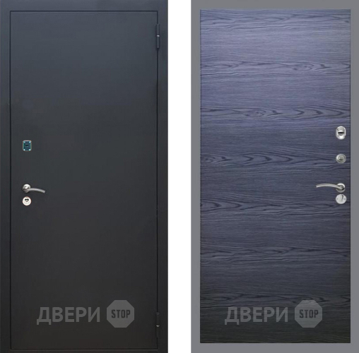 Входная металлическая Дверь Рекс (REX) 1A Черный Муар GL Дуб тангенальный черный в Солнечногорске
