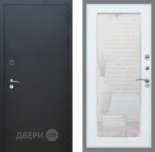 Дверь Рекс (REX) 1A Черный Муар Зеркало Пастораль Силк Сноу в Солнечногорске