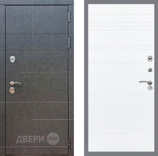 Входная металлическая Дверь Рекс (REX) 21 Line Силк Сноу в Солнечногорске