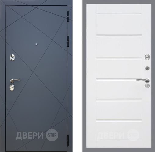 Входная металлическая Дверь Рекс (REX) 13 Силк Титан Сити Белый ясень в Солнечногорске