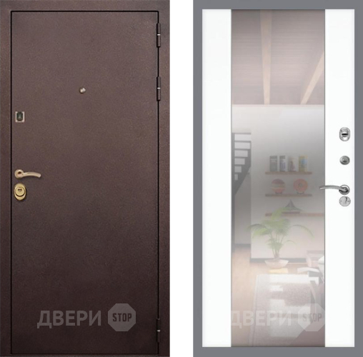 Входная металлическая Дверь Рекс (REX) Лайт 3К СБ-16 Зеркало Силк Сноу в Солнечногорске