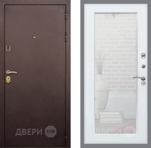 Дверь Рекс (REX) Лайт 3К Зеркало Пастораль Силк Сноу в Солнечногорске