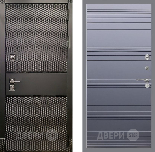 Дверь Рекс (REX) 15 Черный Кварц Line Силк титан в Солнечногорске