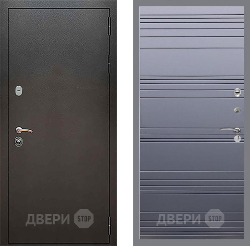 Входная металлическая Дверь Рекс (REX) 5 Серебро Антик Line Силк титан в Солнечногорске