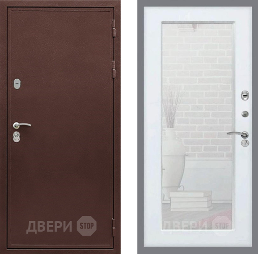 Дверь Рекс (REX) 5А Зеркало Пастораль Белый ясень в Солнечногорске