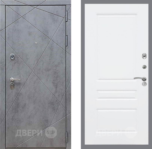 Дверь Рекс (REX) 13 Бетон Темный FL-243 Силк Сноу в Солнечногорске