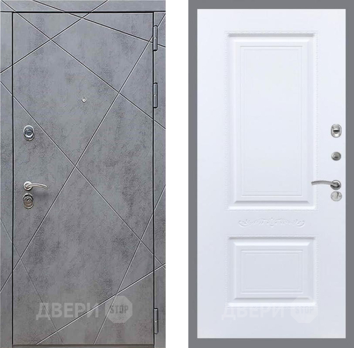 Дверь Рекс (REX) 13 Бетон Темный Смальта Силк Сноу в Солнечногорске
