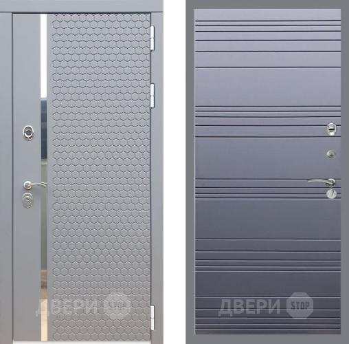 Входная металлическая Дверь Рекс (REX) 24 Line Силк титан в Солнечногорске