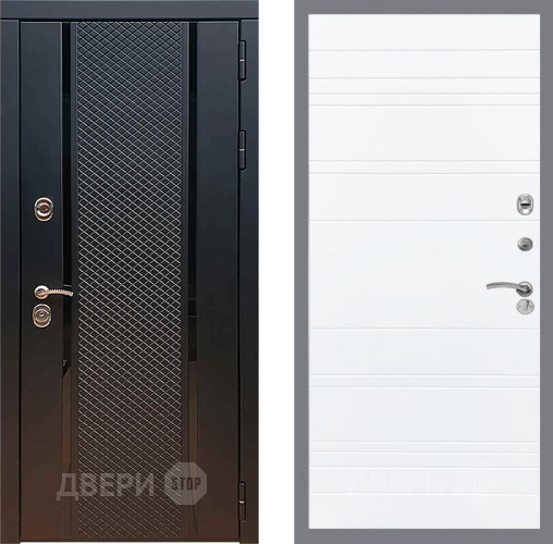 Входная металлическая Дверь Рекс (REX) 25 Line Силк Сноу в Солнечногорске