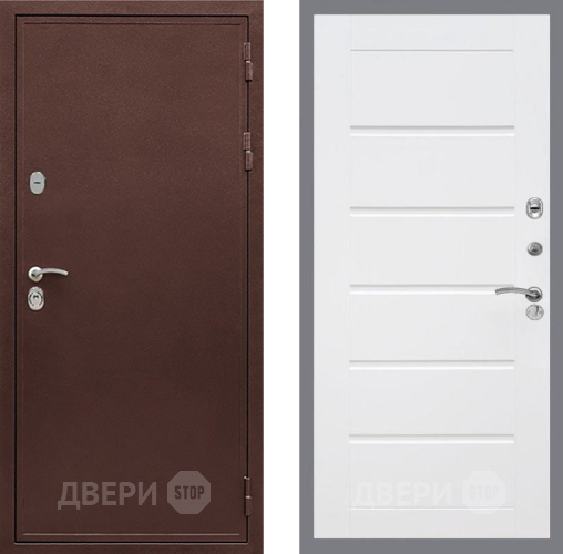 Входная металлическая Дверь Рекс (REX) 5 металл 3 мм Сити Белый ясень в Солнечногорске