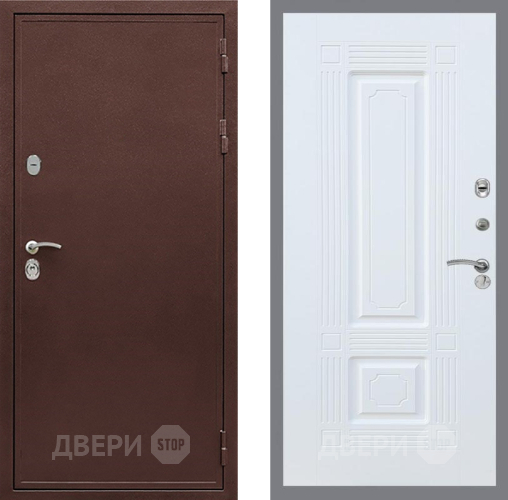 Входная металлическая Дверь Рекс (REX) 5 металл 3 мм FL-2 Силк Сноу в Солнечногорске