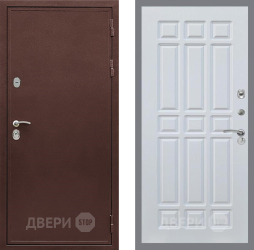 Входная металлическая Дверь Рекс (REX) 5 металл 3 мм FL-33 Белый ясень в Солнечногорске