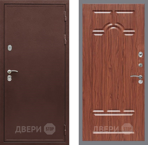 Дверь Рекс (REX) 5 металл 3 мм FL-58 орех тисненый в Солнечногорске