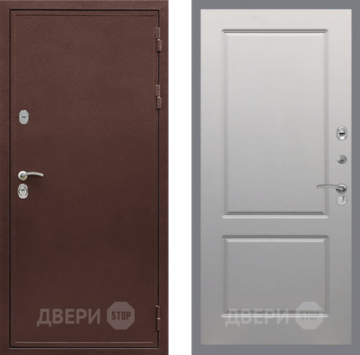 Входная металлическая Дверь Рекс (REX) 5 металл 3 мм FL-117 Грей софт в Солнечногорске