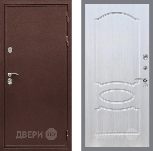 Входная металлическая Дверь Рекс (REX) 5 металл 3 мм FL-128 Лиственница беж в Солнечногорске